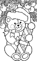 coloriage ourson de noel